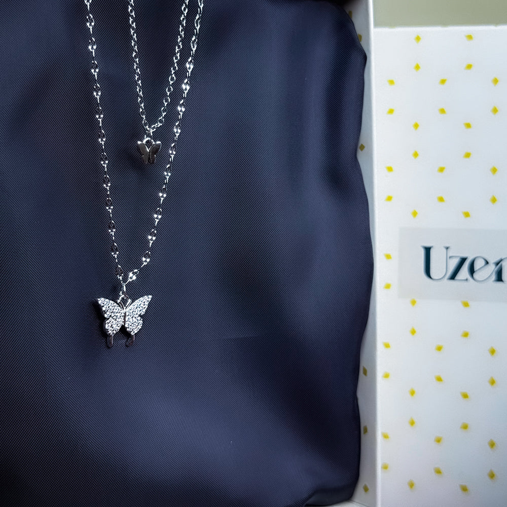 Flyra | Double Butterfly Pendant | Uzenia