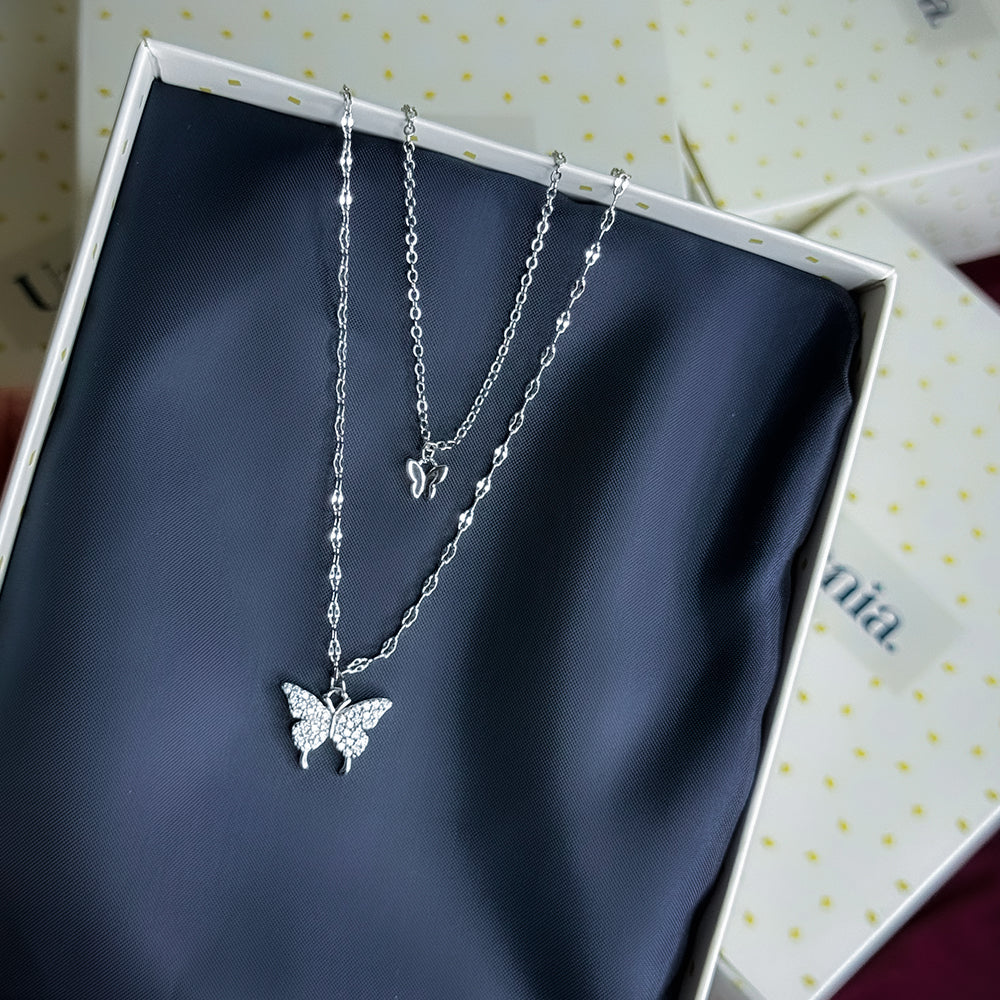 Flyra | Double Butterfly Pendant | Uzenia