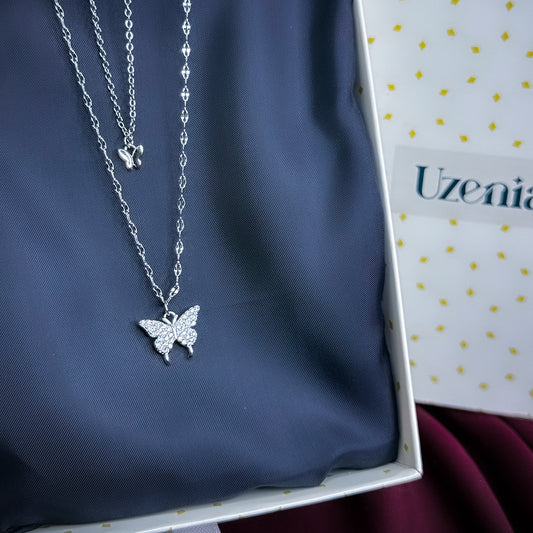 Flyra | Double Butterfly Pendant | Uzenia