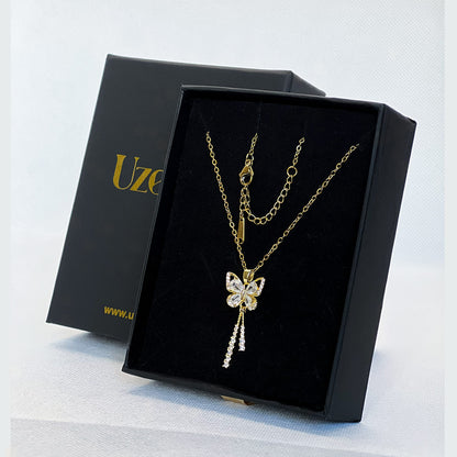 Flyra Gold | Butterfly Pendant | Uzenia