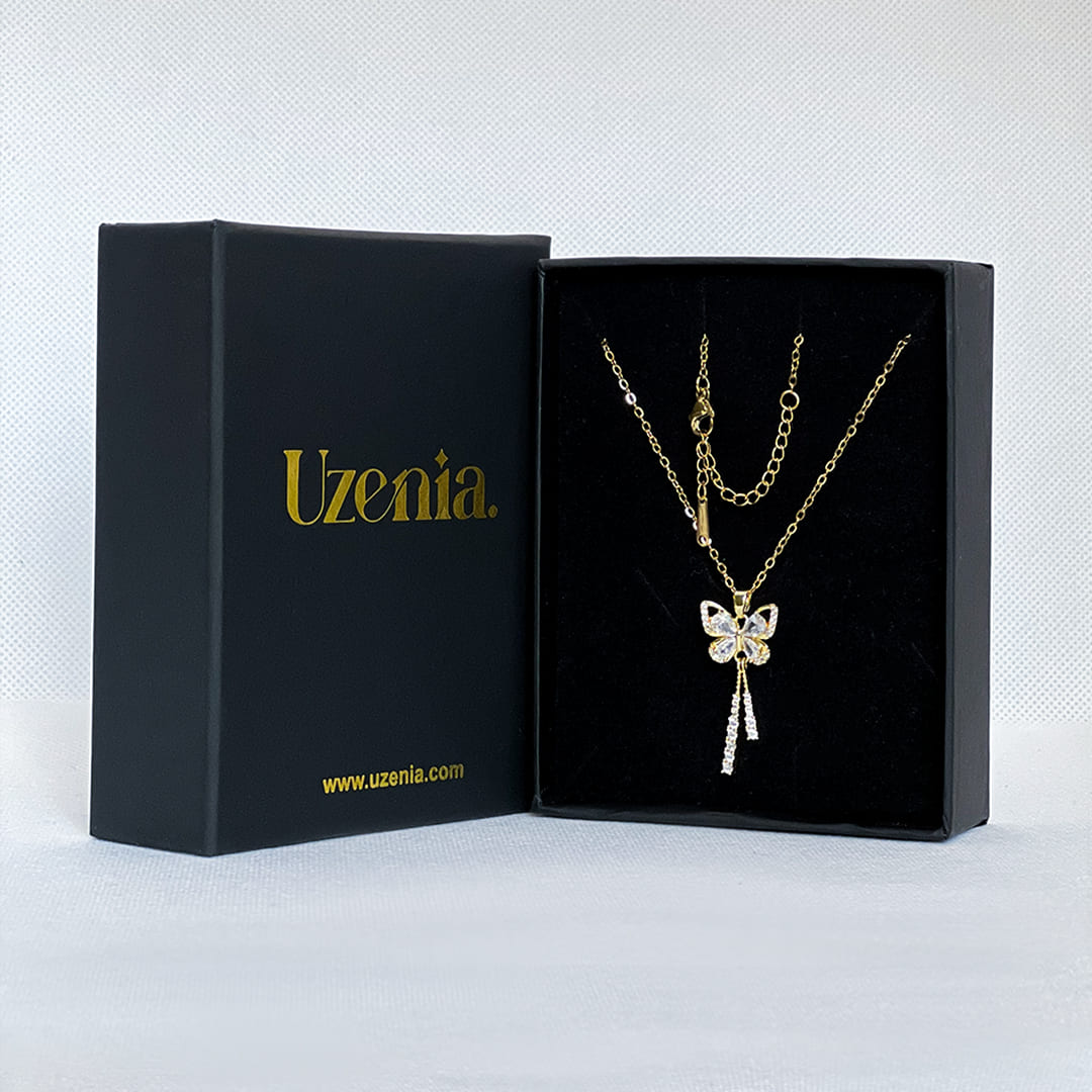 Flyra Gold | Butterfly Pendant | Uzenia
