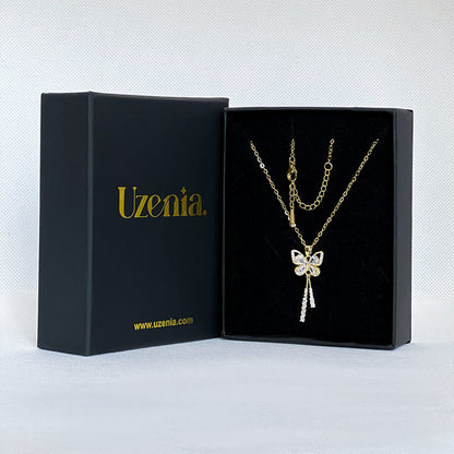Flyra Gold | Butterfly Pendant | Uzenia