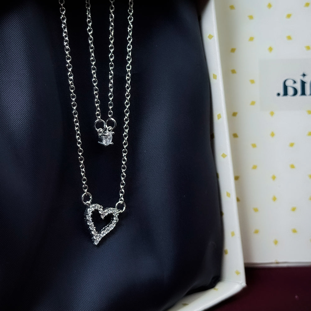 LuvHeart | Double Layer Heart Pendant | Uzenia